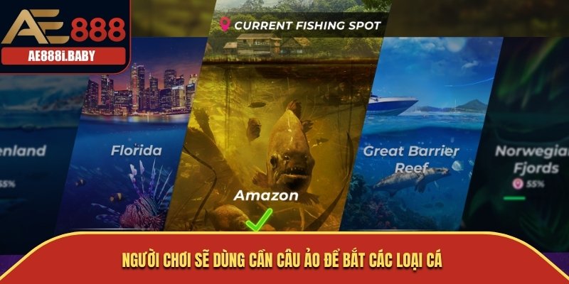  Người chơi sẽ dùng cần câu ảo để bắt các loại cá